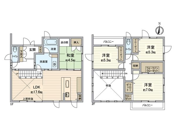 狭山市柏原 戸建 間取図(平面図)