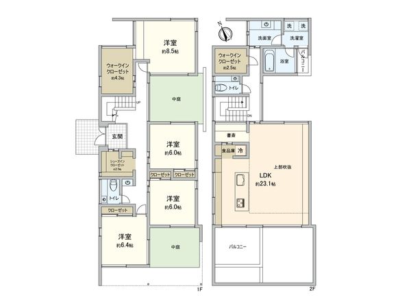 武蔵野市吉祥寺北町1丁目 戸建 間取図(平面図)