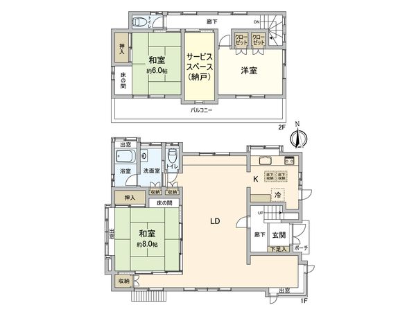 三鷹市上連雀7丁目 戸建 間取図(平面図)