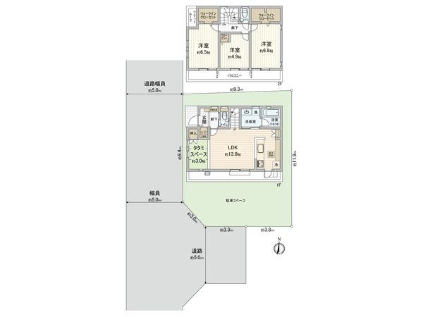 三鷹市上連雀9丁目戸建 間取図(平面図) 三鷹市上連雀9丁目戸建 間取図(平面図)