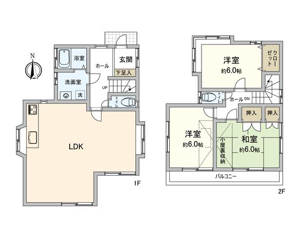 三鷹市上連雀5丁目 間取図(平面図) 三鷹市上連雀5丁目 間取図(平面図)
