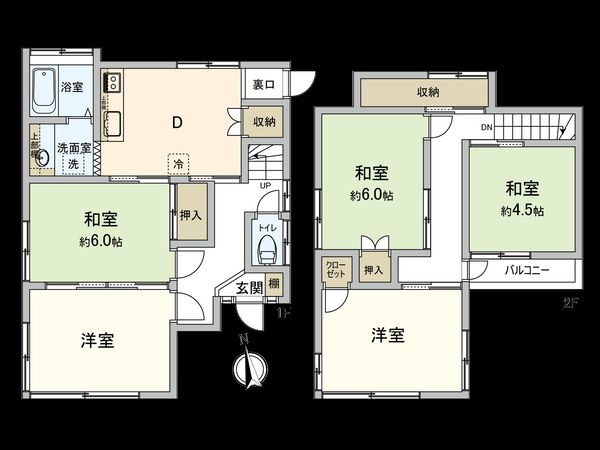 武蔵野市八幡町3丁目 戸建 間取図(平面図)