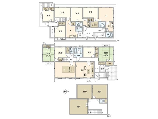 三鷹市下連雀2丁目賃貸併用住宅 間取図(平面図) 三鷹市下連雀2丁目賃貸併用住宅 間取図(平面図)