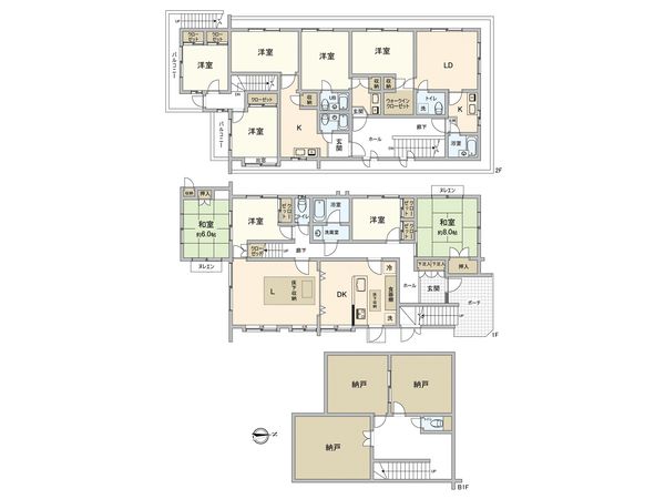 三鷹市下連雀2丁目賃貸併用住宅 間取図(平面図) 三鷹市下連雀2丁目賃貸併用住宅 間取図(平面図)
