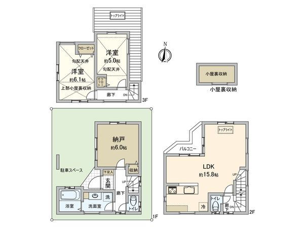 小金井市梶野町3丁目 間取図(平面図) 小金井市梶野町3丁目 間取図(平面図)