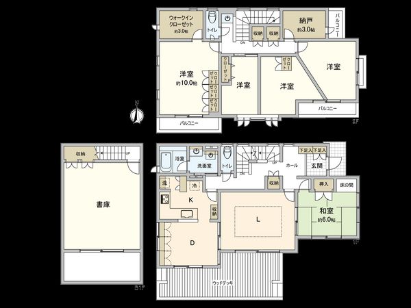 武蔵野市御殿山2丁目戸建 間取図(平面図) 武蔵野市御殿山2丁目戸建 間取図(平面図)