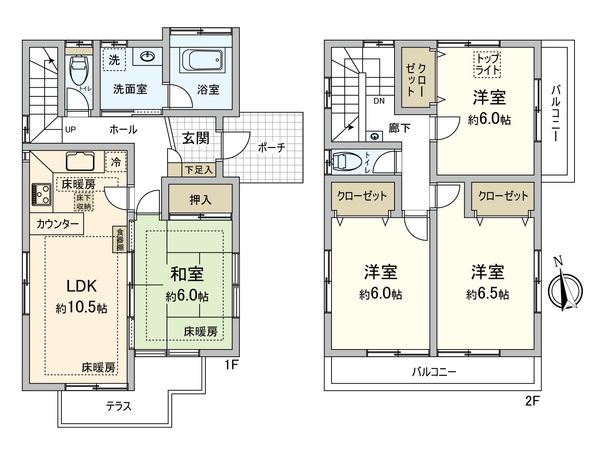 三鷹市上連雀7丁目 間取図(平面図) 間取図(平面図)