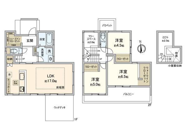 三鷹市上連雀7丁目13号棟 間取図(平面図) 三鷹市上連雀7丁目13号棟 間取図(平面図)