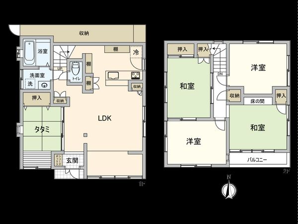 三鷹市上連雀5丁目 戸建 間取図(平面図) 三鷹市上連雀5丁目 戸建 間取図(平面図)