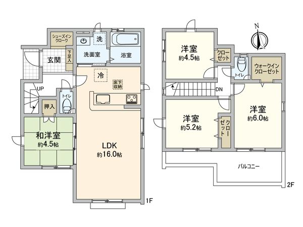 三鷹市上連雀6丁目2号棟 間取図(平面図) 三鷹市上連雀6丁目2号棟 間取図(平面図)
