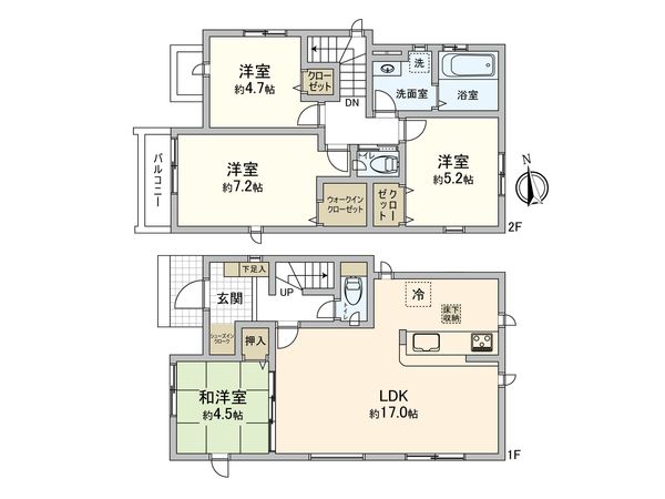 三鷹市上連雀6丁目3号棟 間取図(平面図) 三鷹市上連雀6丁目3号棟 間取図(平面図)