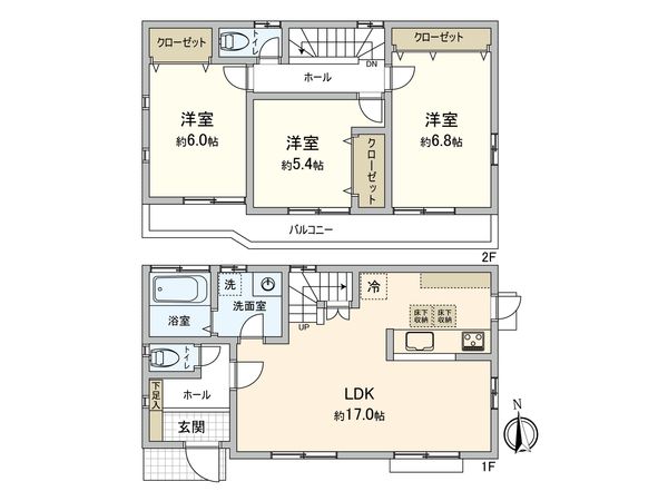 三鷹市上連雀6丁目 間取図(平面図) 三鷹市上連雀6丁目 間取図(平面図)