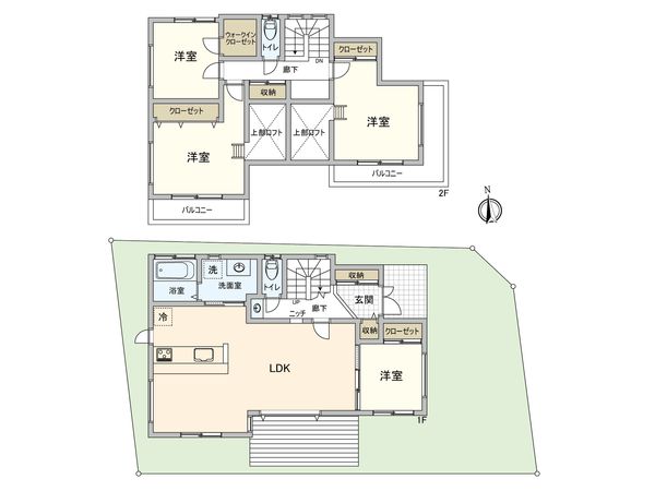 三鷹市上連雀5丁目 戸建 間取図(平面図) 三鷹市上連雀5丁目 戸建 間取図(平面図)