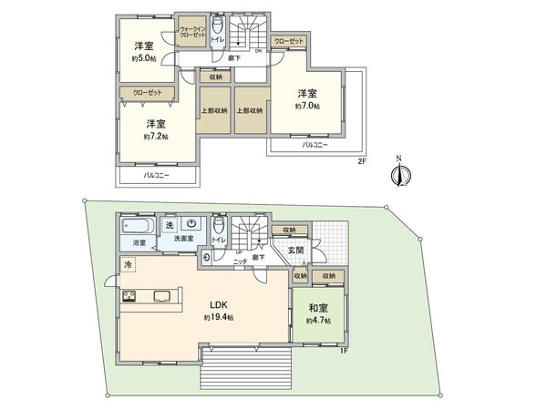 三鷹市上連雀5丁目 戸建 間取図(平面図) 三鷹市上連雀5丁目 戸建 間取図(平面図)