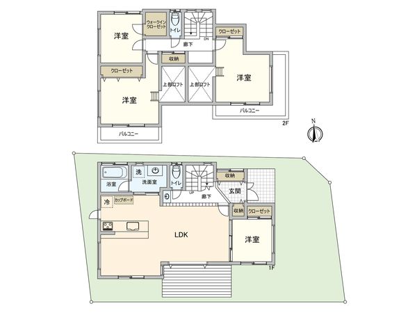 三鷹市上連雀5丁目 戸建 間取図(平面図) 三鷹市上連雀5丁目 戸建 間取図(平面図)