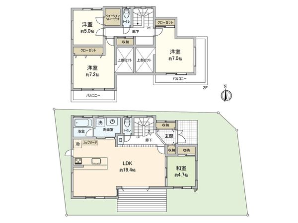 三鷹市上連雀5丁目 戸建 間取図(平面図) 三鷹市上連雀5丁目 戸建 間取図(平面図)