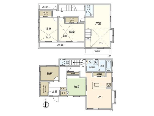 三鷹市上連雀6丁目 戸建 間取図(平面図) 三鷹市上連雀6丁目 戸建 間取図(平面図)