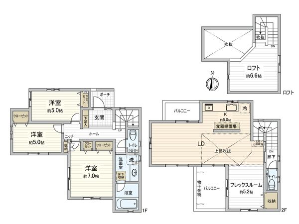 三鷹市下連雀4丁目 間取図(平面図)