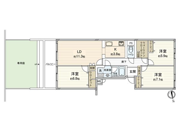 パークハイム三鷹 間取図(平面図) 間取図(平面図)