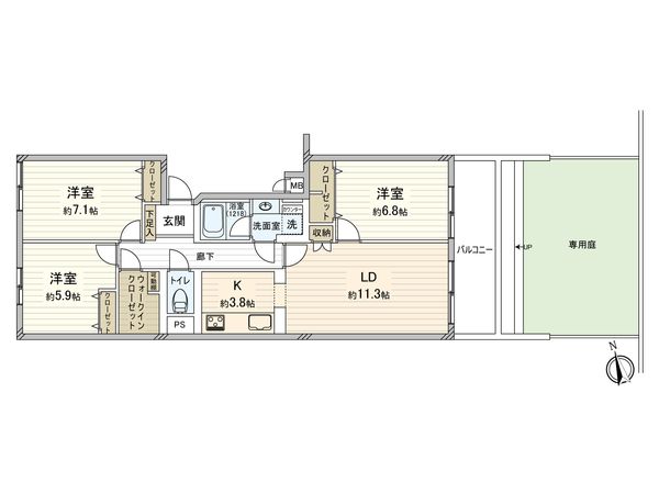 パークハイム三鷹 間取図(平面図) パークハイム三鷹 間取図(平面図)