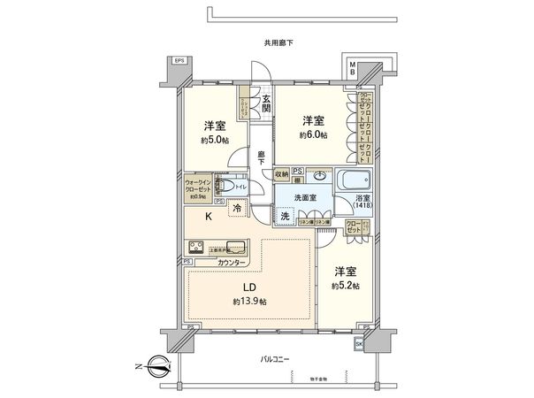 ガーラ・レジデンス三鷹シャインパークス 間取図(平面図)