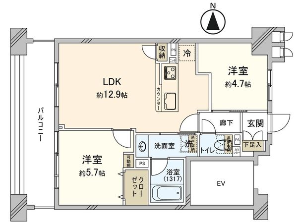 ピアレージュ三鷹 間取図(平面図) ピアレージュ三鷹 間取図(平面図)