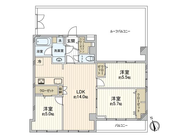 ルミエール武蔵野 間取図(平面図) 間取図(平面図)