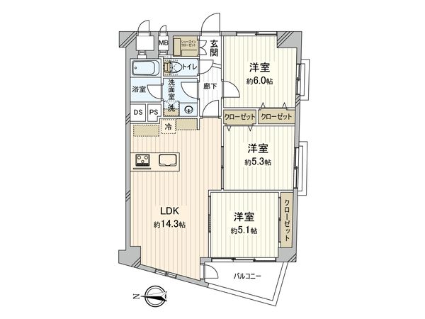 日生三鷹マンション 間取図(平面図) 日生三鷹マンション 間取図(平面図)