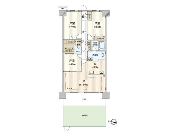 アドグランデ三鷹 ウエストレジデンス 間取図(平面図)