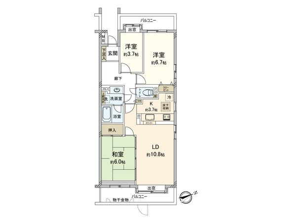 吉祥寺西パークホームズ 間取図(平面図)