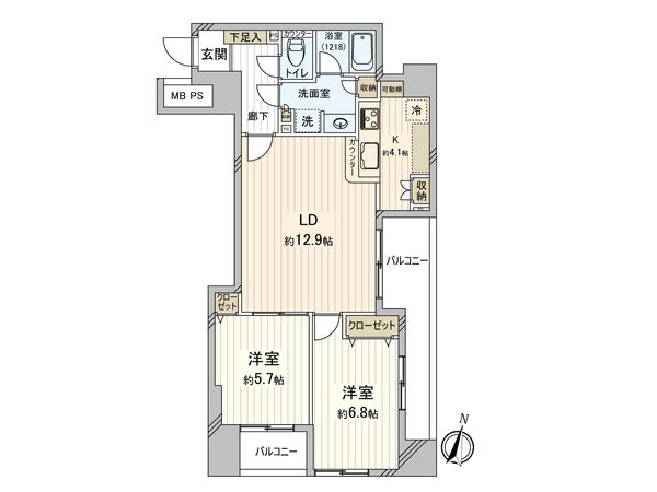 ライオンズマンション三鷹中央通り 間取図(平面図)