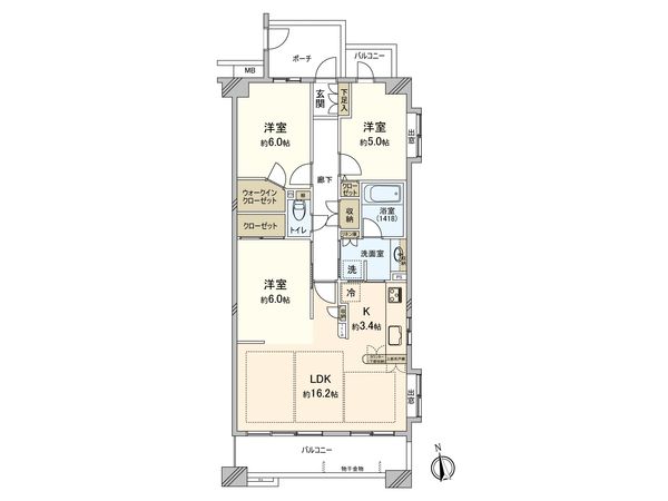 アールヴェール三鷹下連雀 間取図(平面図)