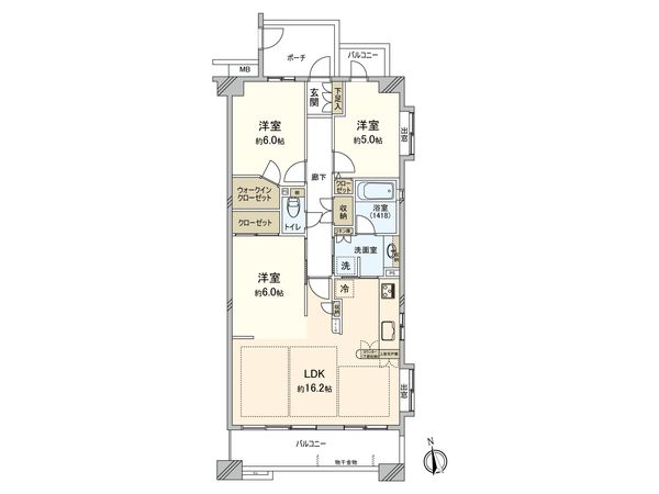 アールヴェール三鷹下連雀 間取図(平面図)