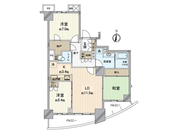 ドリームタワーキュアレジデンス 間取図(平面図)
