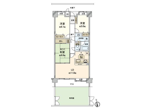 ファミール三鷹グランデージ 間取図(平面図) ファミール三鷹グランデージ 間取図(平面図)