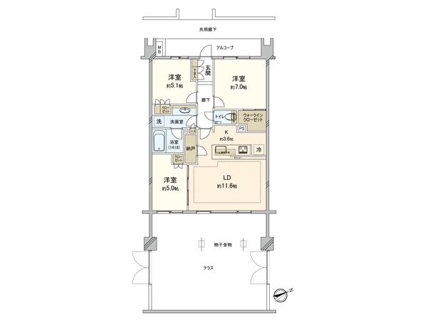 プラネスーペリア御殿山井の頭公園 間取図(平面図) プラネスーペリア御殿山井の頭公園 間取図(平面図)
