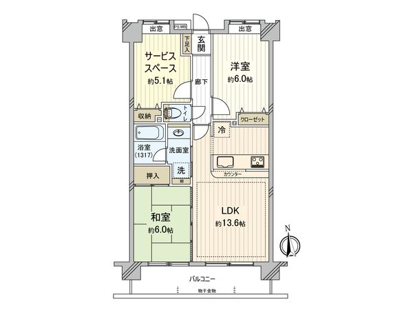 サンティール三鷹サウスウィング 間取図(平面図) サンティール三鷹サウスウィング 間取図(平面図)