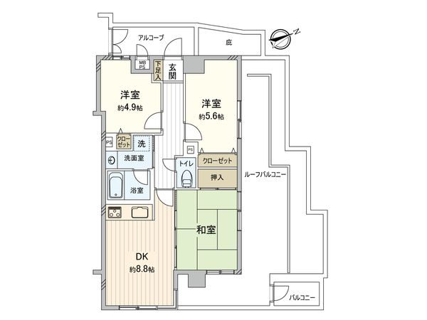 ライオンズマンション武蔵野第2 間取図(平面図) ライオンズマンション武蔵野第2 間取図(平面図)