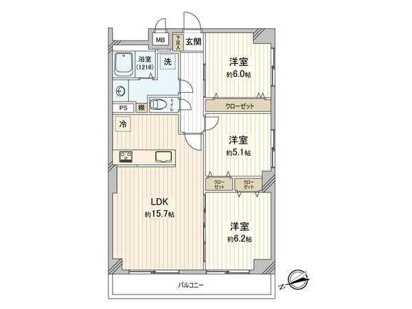三鷹芙蓉ハイツ 間取図(平面図) 間取図(平面図)