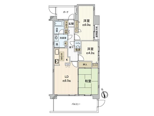 クリオ三鷹弐番館 間取図(平面図) クリオ三鷹弐番館 間取図(平面図)