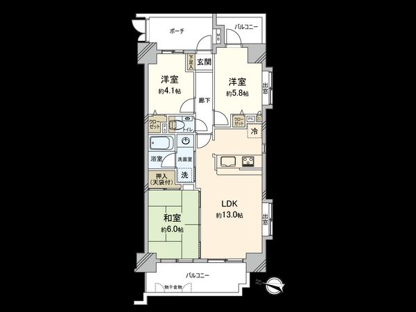 インペリアル三鷹シティ 間取図(平面図) インペリアル三鷹シティ 間取図(平面図)