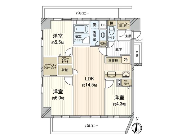 クレッセント三鷹 間取図(平面図) クレッセント三鷹 間取図(平面図)