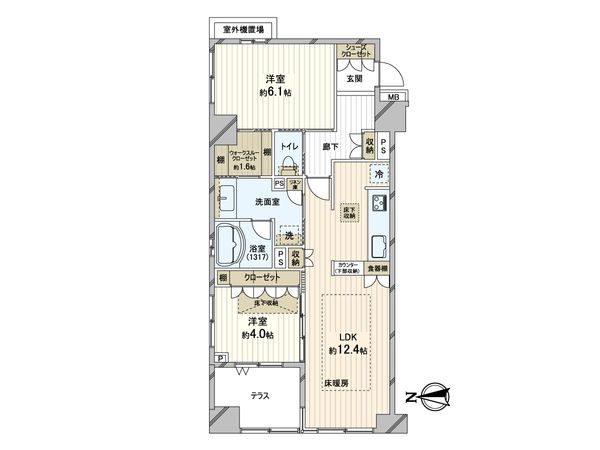 ガーラレジデンス三鷹 間取図(平面図) ガーラレジデンス三鷹 間取図(平面図)