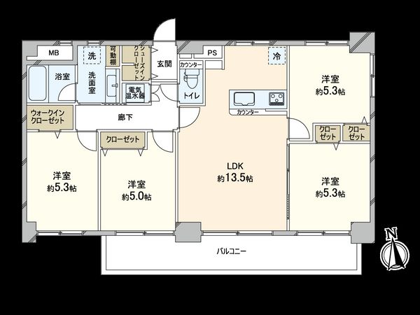 ライオンズマンション井の頭公園 間取図(平面図) ライオンズマンション井の頭公園 間取図(平面図)