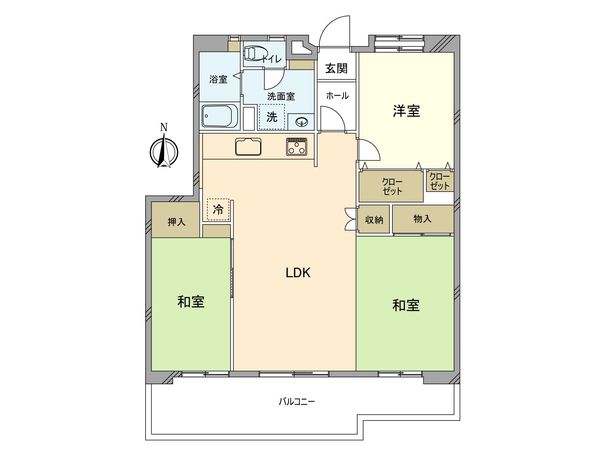 昭島つつじが丘ハイツ3号棟 間取図(平面図)