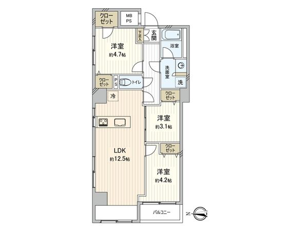 迦葉三鷹マンション 間取図(平面図) 間取図(平面図)
