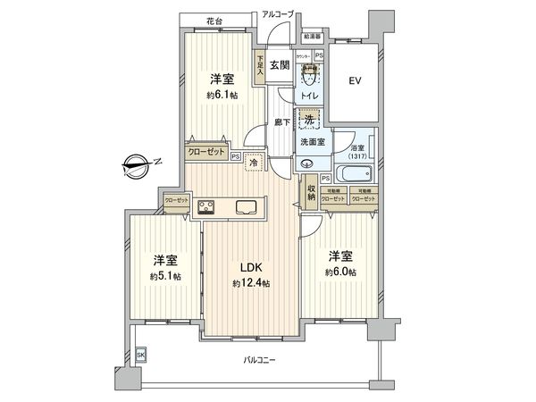 レクセルシティ三鷹 間取図(平面図) 間取図(平面図)