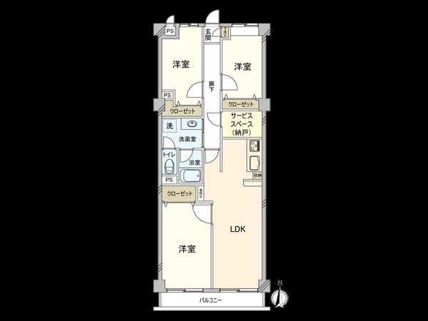 ペガサスマンション三鷹新川 間取図(平面図) ペガサスマンション三鷹新川 間取図(平面図)