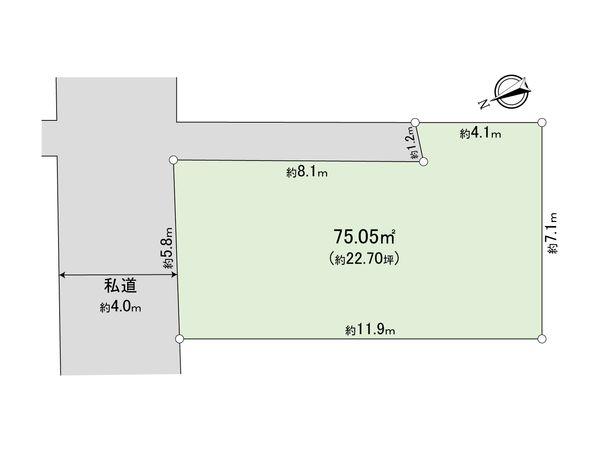 調布市柴崎2丁目 土地 区画図