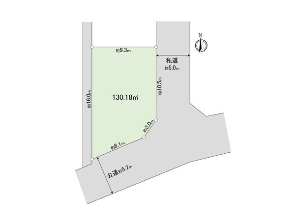 稲城市若葉台1丁目 土地1区画 区画図 稲城市若葉台1丁目 土地1区画 区画図